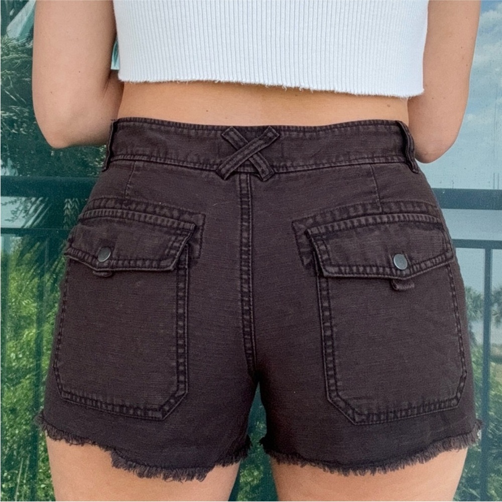 Free People Brown Frayed Cargo Short 6